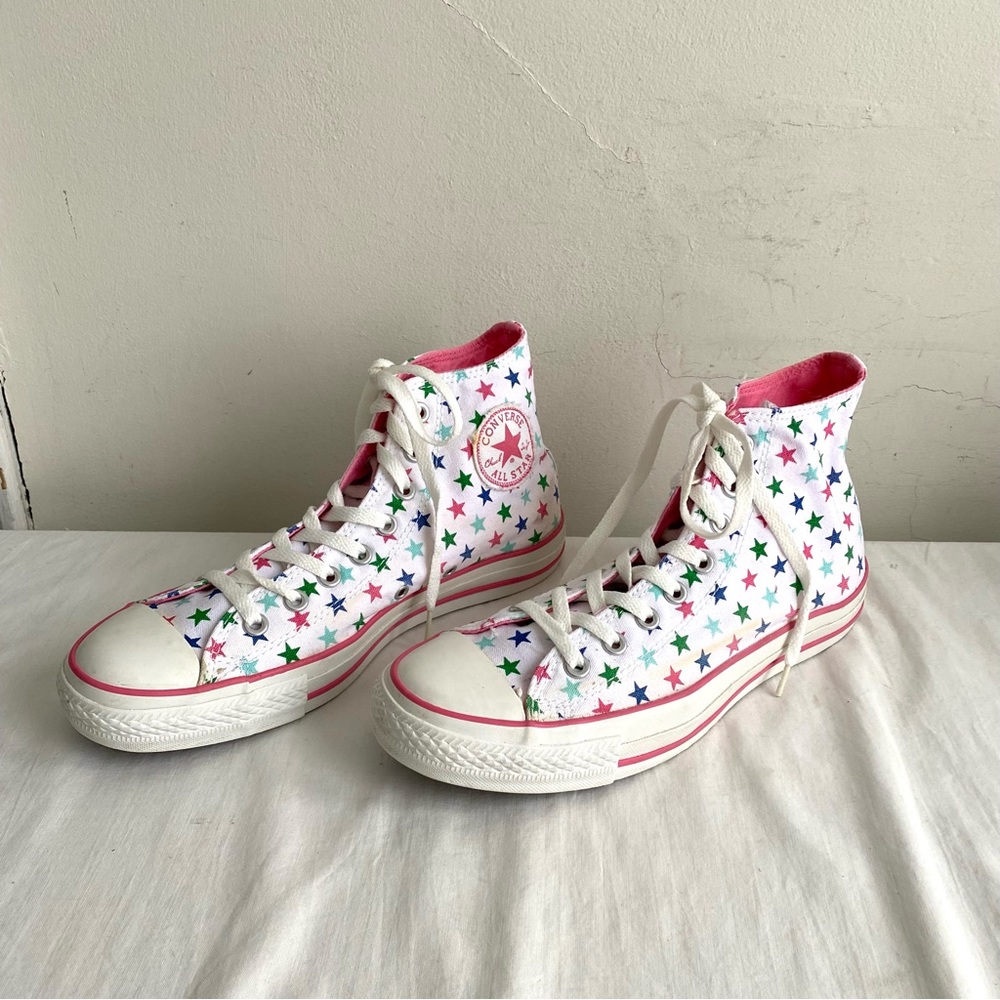 Converse All Star Chuck Taylor High Top Sneaker Multi-Color Star Print